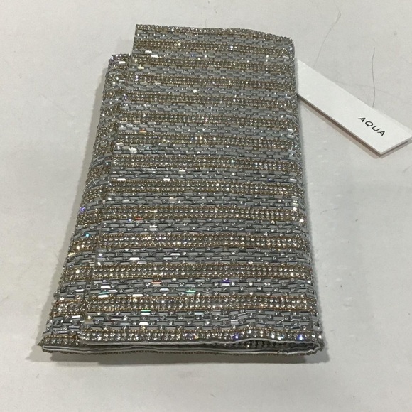 NEW!! Women’s Aqua Silver and Gold Sequin Clutch - Picture 1 of 8